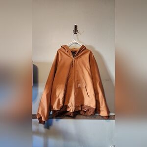Carhartt Men's Brown Hooded Jacket 4x